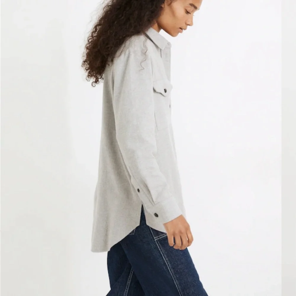 Madewell Size XXL Flannel Flap-Pocket Oversized Ex-Boyfriend Shirt - Picture 2 of 12